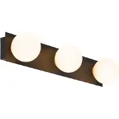 QAZQA Moderne Wandleuchte schwarz 48 cm IP44 3-flammig - Cederic