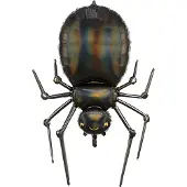 Party Deco Aluminium Ballon Spider Schwarz Irisierend (101cm)