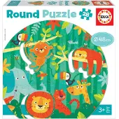 Educa Borras Rundes Dschungelpuzzle 28 Stücke Mehrfarbig 3-6 Years Mehrfarbig 3-6 Years