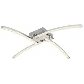 Globo Lighting LED Deckenleuchte, Kristalle, CCT, Metall-Schwarz, IP44