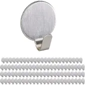 Relaxdays 96 x Klebehaken Edelstahl Silber