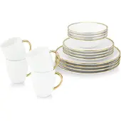 Vt wonen Geschirrset vtwonen Raw White Gold (16er Set)
