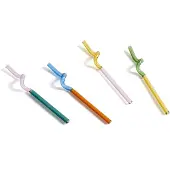 HAY - Spiral Cocktail Straw Set Of 4 - Multi (507809)