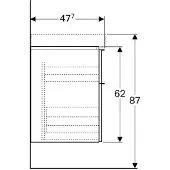 Geberit Waschtischunterschrank iCon 890 x 620 x 477 mm Lack lava matt