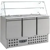CombiSteel Gekühlte Saladette Mit Glasaufsatz 3 Türen