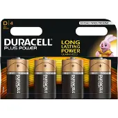 Duracell Alkaline Batterie "PLUS POWER" Mono D 4er Blister