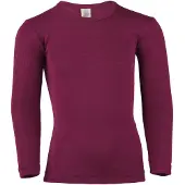 Engel - Kinder Unterhemd L/S - Merinounterwäsche Gr 128 lila