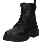Mustang Damen Stiefelette Schnürboot Plateau Blockabsatz 1398-601, Größe:38 EU, Farbe:Schwarz