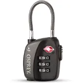 Osprey Unisex – Erwachsene TSA 3 Dial Cable Lock Accessories, Black, O/S