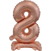 Amscan Folienballon Mini Zahl 8 rose