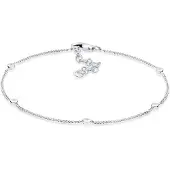 Elli DIAMONDS Armband Elegant Klassisch Diamant (0.025 Ct.) 925 Silber Elli DIAMONDS Weiß