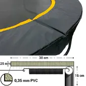 Magic Jump Trampolin Randabdeckung 360 - 366 cm schwarz
