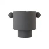 OYOY Inka Kana Pflanzentopf, anthrazit, 23cm - Living Design Living Design, Inka Kana, Schwarz, für Wohnzimmer, Keramik, Design