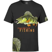 Fladen T-shirt Greedy Perch black S