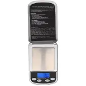Velleman Präzisionswaage, digital, 0,1 g bis 500 g, Tarafunktion, automatische Abschaltung, hintergrundbeleuchtetes LCD-Display, grau