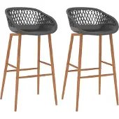 vidaXL Barhocker 2 Stk. Grau