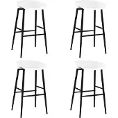 vidaXL Barhocker 4 Stk. Weiß