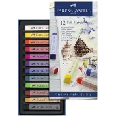 Faber Castell 128312 Cardboard Case Soft Weiche Pastellkreide 12 Einheiten