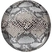 Amscan Orbz Snake Skin Print Folienballon verpackt