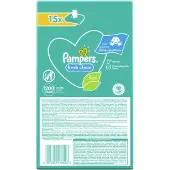 Pampers Fresh Clean Feuchttücher 15 Packungen mit 80 Stück, 1200 Feuchttücher, milder Duft, auch für Hände und Gesicht geeignet