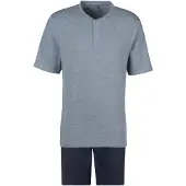 s.Oliver Pyjama 1 Stück, 2 tlg. Schlafanzug in Melange-Optik mit Knopfleiste