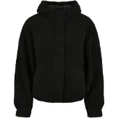 Urban Classics funktionale Damen Jacke große Kapuze Reißverschluss 260 g/m² Schwarz