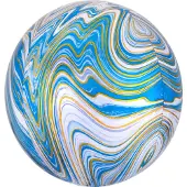 Anagram Marblez Blauer Folienballon verpackt