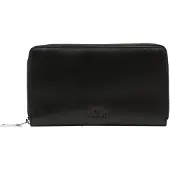 s.Oliver Leder Geldbörse Portemonnaie Wallet Extra Large Grey / Black schwarz