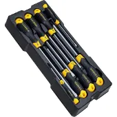 Stanley Schraubendreher Cushiongrip-Set, TransModul-System (8-teiliges Set bestehend aus 3x100 mm, 5