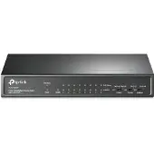 TP-LINK 9-Port 10/100Mbit/s-Desktop-Switch mit 8 PoE+-Ports, Unmanaged, Fast Ethernet (10/100), Vollduplex, Power over Ethernet (PoE), Wandmontage