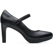 Clarks für Damen. 26157784 Ambyr Shine schwarze Lederschuhe (41.5), 5 bis 8 cm, Schnalle, Lässig