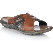 Rieker Heren slippers Open Teen - Cognac - Maat 46