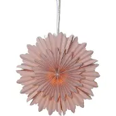 Star Trading Rosa Papier-Weihnachtsstern Kristall - 50 cm