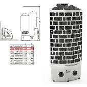 Sawo Saunaöfen Aries Corner Ari3 9.0 kW | mit integrierter Steuerung | ARI3-90NB-CNR-P