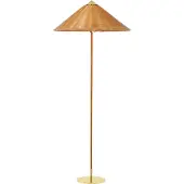 Gubi 9602 Stehleuchte Messing/Wicker Willow - , 9602, Holz, für Wohnzimmer, Holz, Design