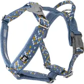 Hurtta Razzle-dazzle Y-Geschirr, Farbe:blau, Größe:35-45cm