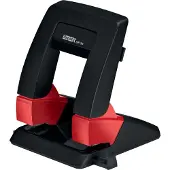 Rapid Locher SP30 Press Less SB, 2-fach Lochung 80 mm, für 30 Blatt, ergonomisch, schwarz-rot