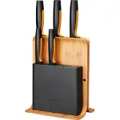 Fiskars - FunctionalForm Messerblock mit 5 Messern - Bambus