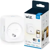WiZ Connected Smart Plug, Wi-Fi/Bluetooth, Weiß, Wi-Fi 4 (802.11n), 802.11b, 802.11g, Kunststoff, IP20, I