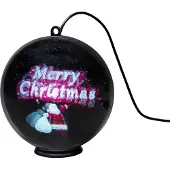 Konstsmide 3D Hologrammkugel Merry Christmas 64 LEDs Lichtfarbe bunt inkl. Timer