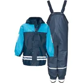 Playshoes Regen-Anzug mit Fleece-Futter in Marine | Gr.: 86