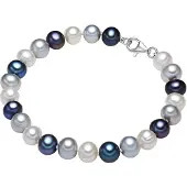 Valero Pearls Armband - Sterling Silber Perlen-Armband Süßwasser-Zuchtperl - Gr. 21 CM - in Mehrfarbig - für Damen