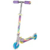 One for Fun Tie Dye leuchtender Kinderroller mit LED Rädern für draußen