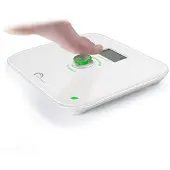 Little Balance 8154, Elektronische Personenwaage, 180 kg, 100 g, Grün, Weiß, Rechteck, Glas