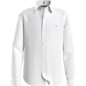 Tommy Hilfiger Hemd Solid Poplin KB0KB06965 D Weiß Slim Fit