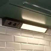 Arcchio LED-Unterbaulampe Ovano, 62 cm, schwarz, Aluminium Ovano, schwarz, für Wohn- / Esszimmer, Aluminium, Modern, Unterschrankleuchten