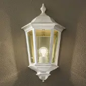 Orion Außenwandleuchte Puchberg, dimmbar, weiß / opal, Aluminium, Antik, Wandleuchte außen