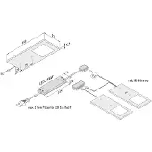 Hera LED-Unterbaulampe Eco-Pad F 2x-Set 3.000K alu F, dimmbar, alu / grau / zink, für Küche, Aluminium, Modern, Unterschrankleuchten
