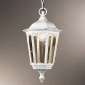 Orion Pendelleuchte Puchberg für außen, weiß-gold Puchberg, dimmbar, weiß / opal, Aluminium, Antik