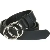 ONLY Taillengürtel "ONLRASMI FAUX LEATHER JEANS BELT", Damen, Gr. 85, schwarz (schwarz with silber buckle), Kunstfaser, unifarben, Gürtel Taillengürtel, Lederimitat, Topseller